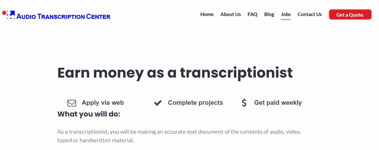Audio Transcription Center Best online transcription jobs for beginners