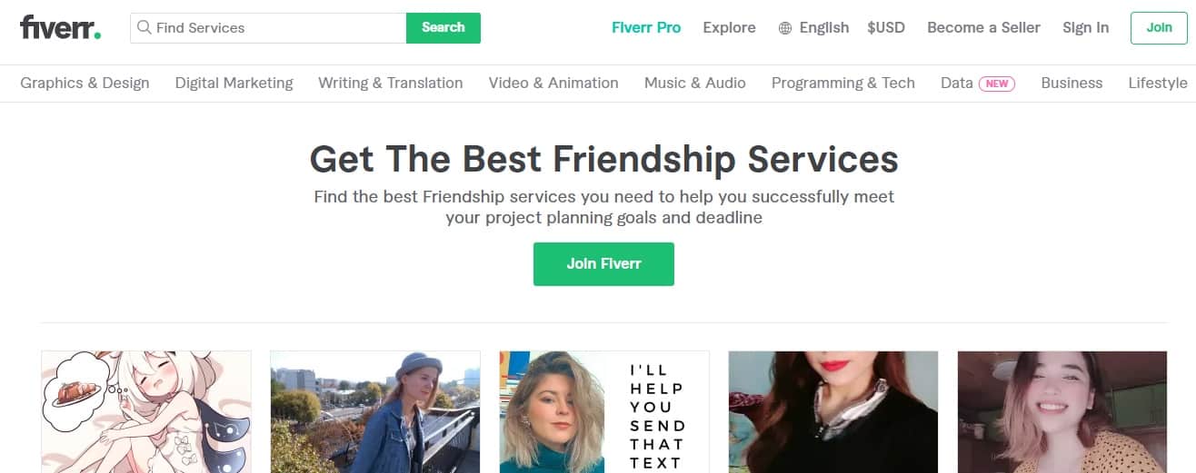 Get-paid-to-be-an-online-friend-through-Fiver-Friendships